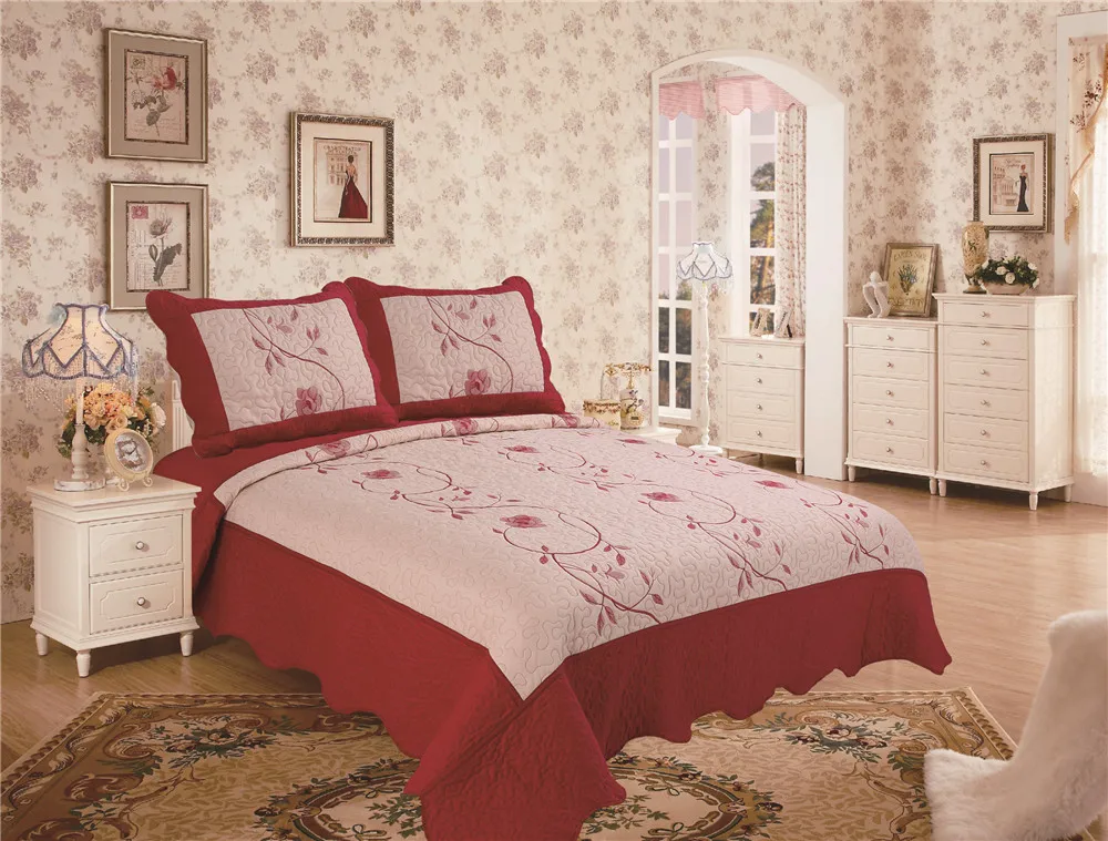 Bedspread Set Quilting Microfiber Factory Direct Bedding Quilts Made In China Coverlet for Bedroom Wholesale Quilt Set