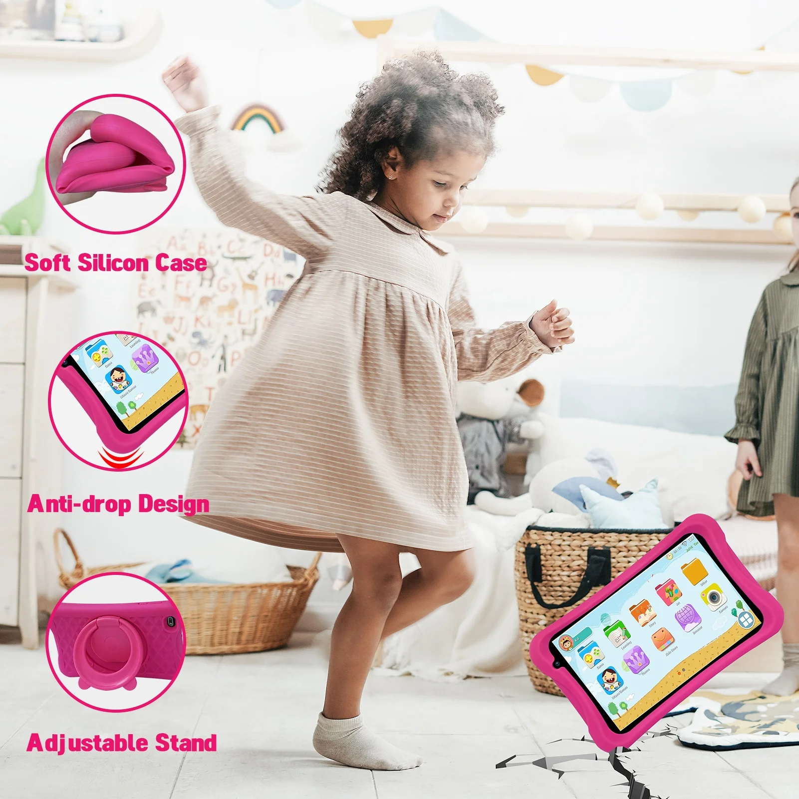 Kids Tablet Android 8 Inch Wifi Smart Tablet For Education Kids Tablet Education learning L8K