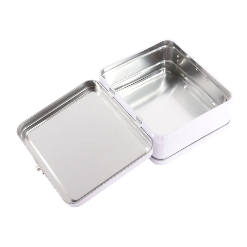 wholesale customized design kids cute small metal tin lunch boxes with plastic handle and lock