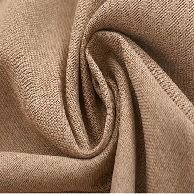 New arrival  UV protection 100% polyester faux linen blackout fabric for curtain