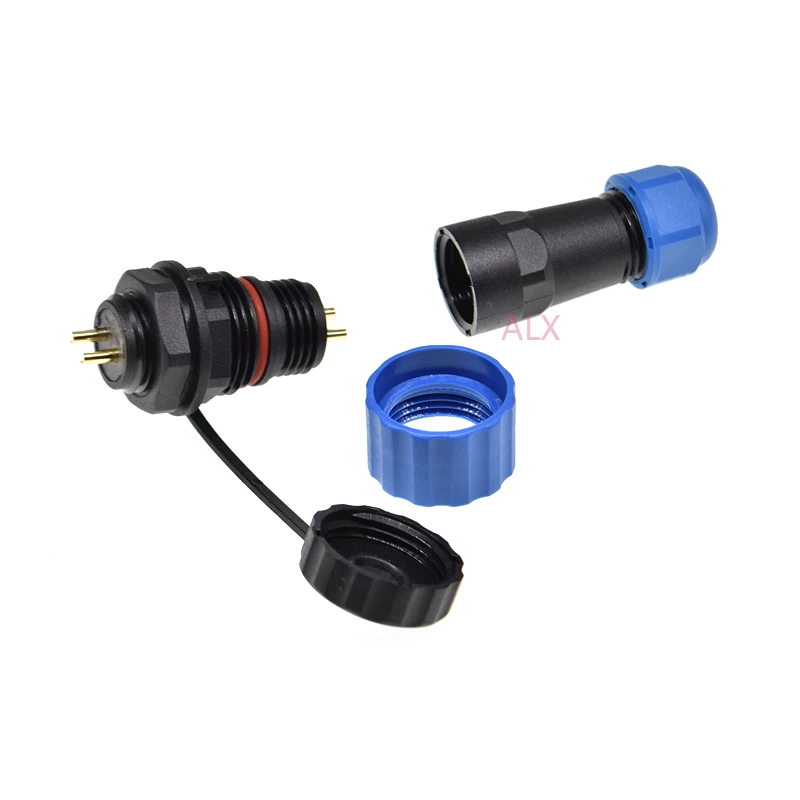 SP16 IP68 waterproof connector male plug & female socket 2/3/4/5/6/7/8/9 pin panel Mount wire cable connector aviation plug
