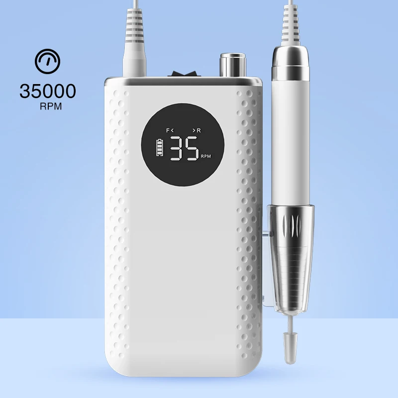 Beauty salon new e file nail drill machine 35000rpm rechargeable electric nail drill
