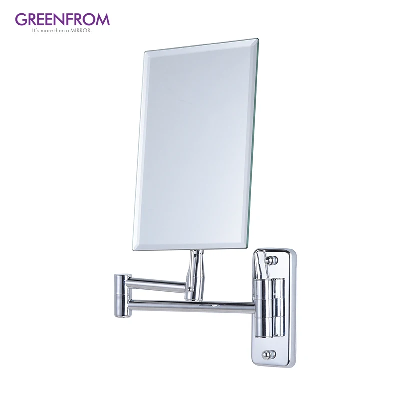 Support Customization Rectangle 360 Degree Glass Makeup Mirror Hotel Bathroom Wall Mounted Vanity Mirror