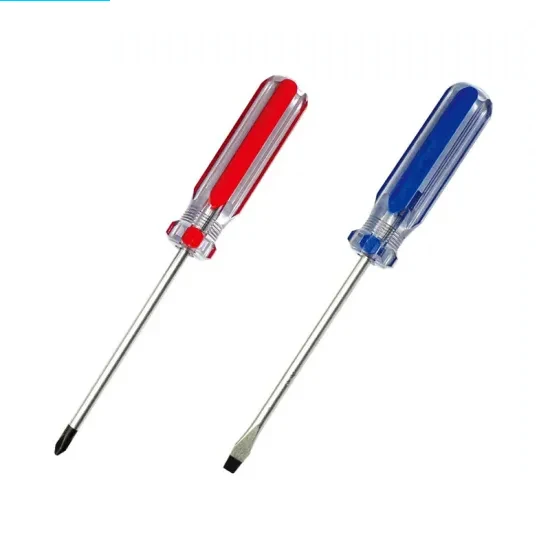 Transparent Plastic Handle Philips and Slotted Screwdriver