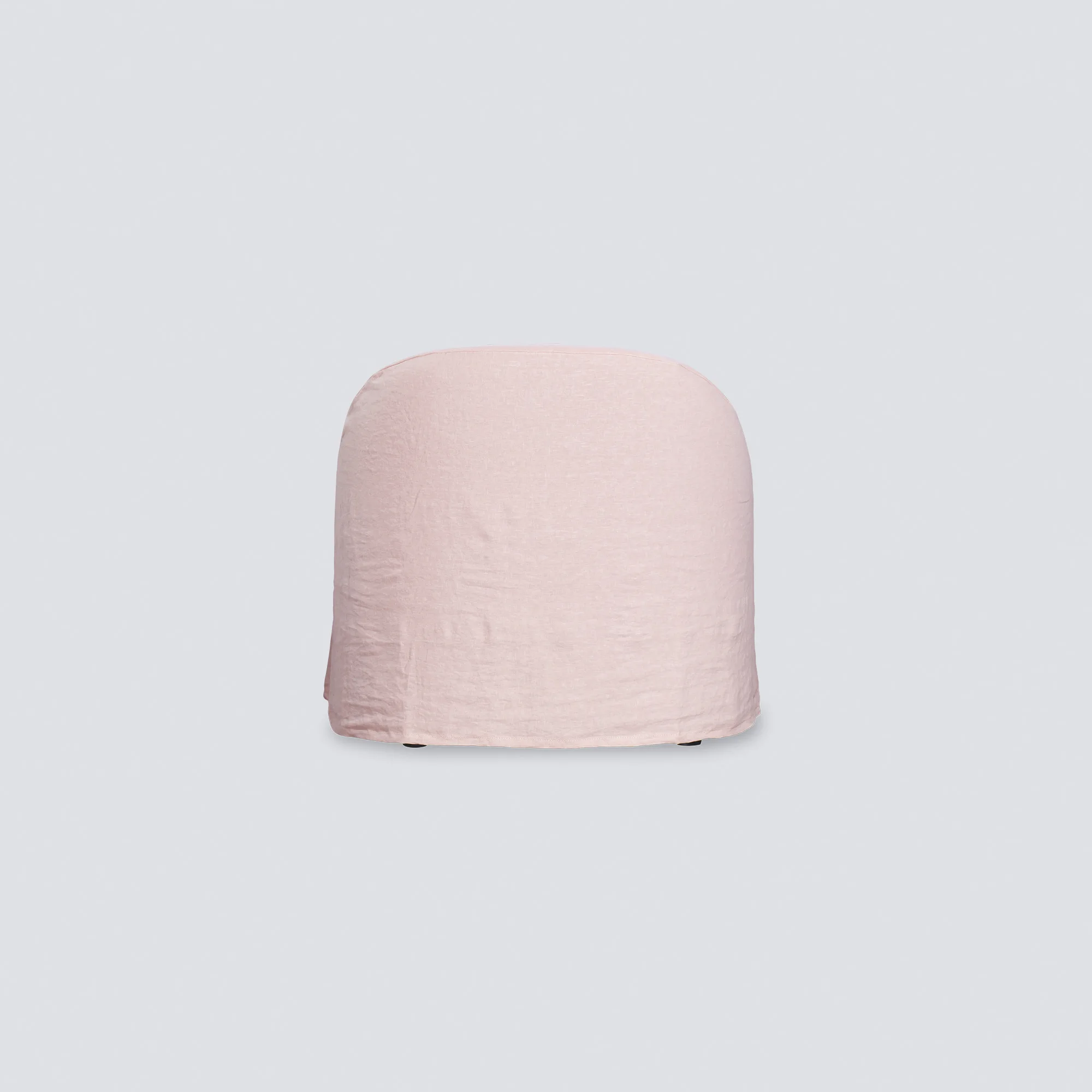 NS FURNITURE Belgium Natural Washed Linen Club Chair Slipcover Nude Pink Armchair Soft Single Chair for Living Room Upholstery