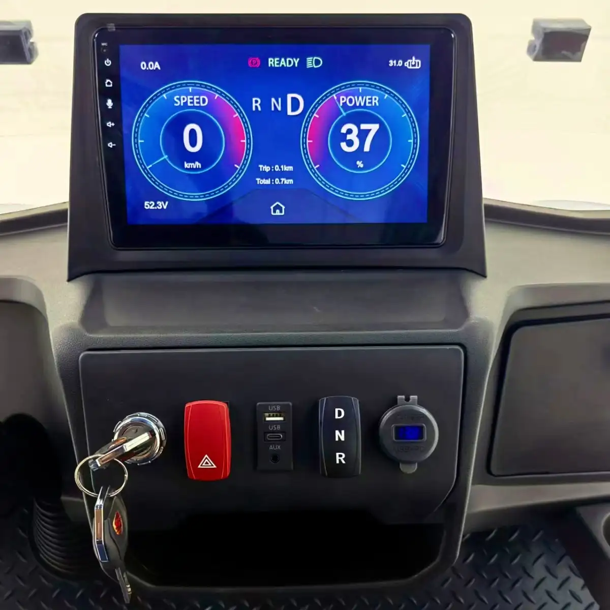 4x4 Mini 4 Seater Fleet 14 Inch Golf Cart Golf Trolley Wheels Lights Electric Club