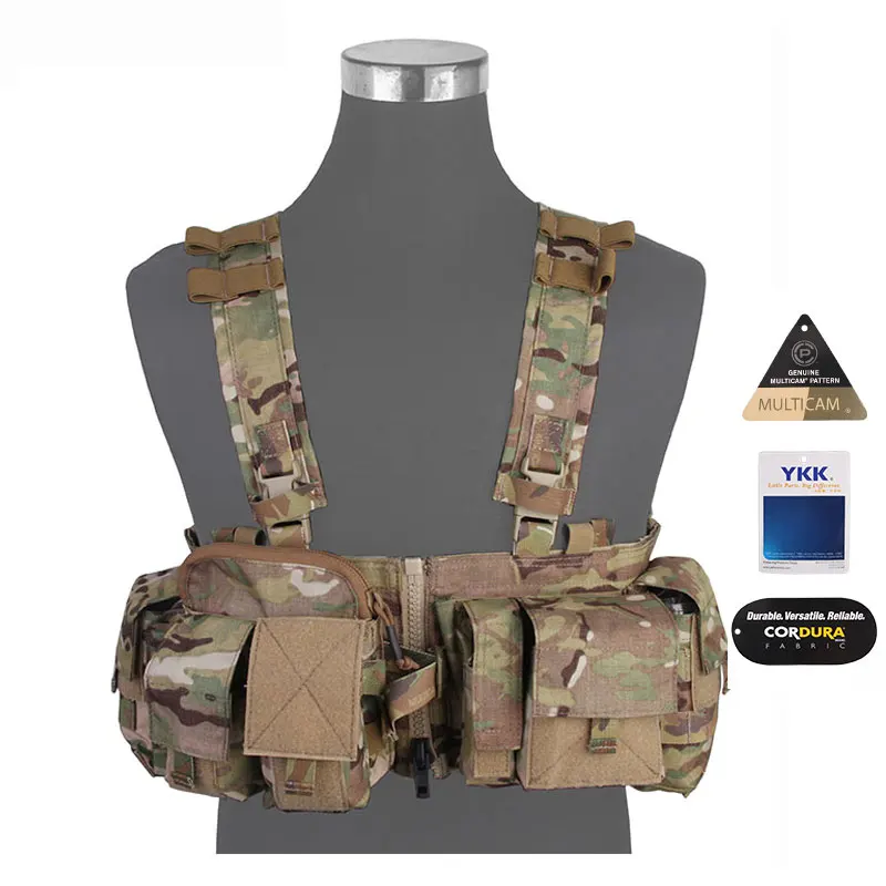 Emersongear 500D Cordura Nylon Adjustable Hunting Vest Tactical Combat Chest Vest Chest Rig With MUW Gen V Split Front Style