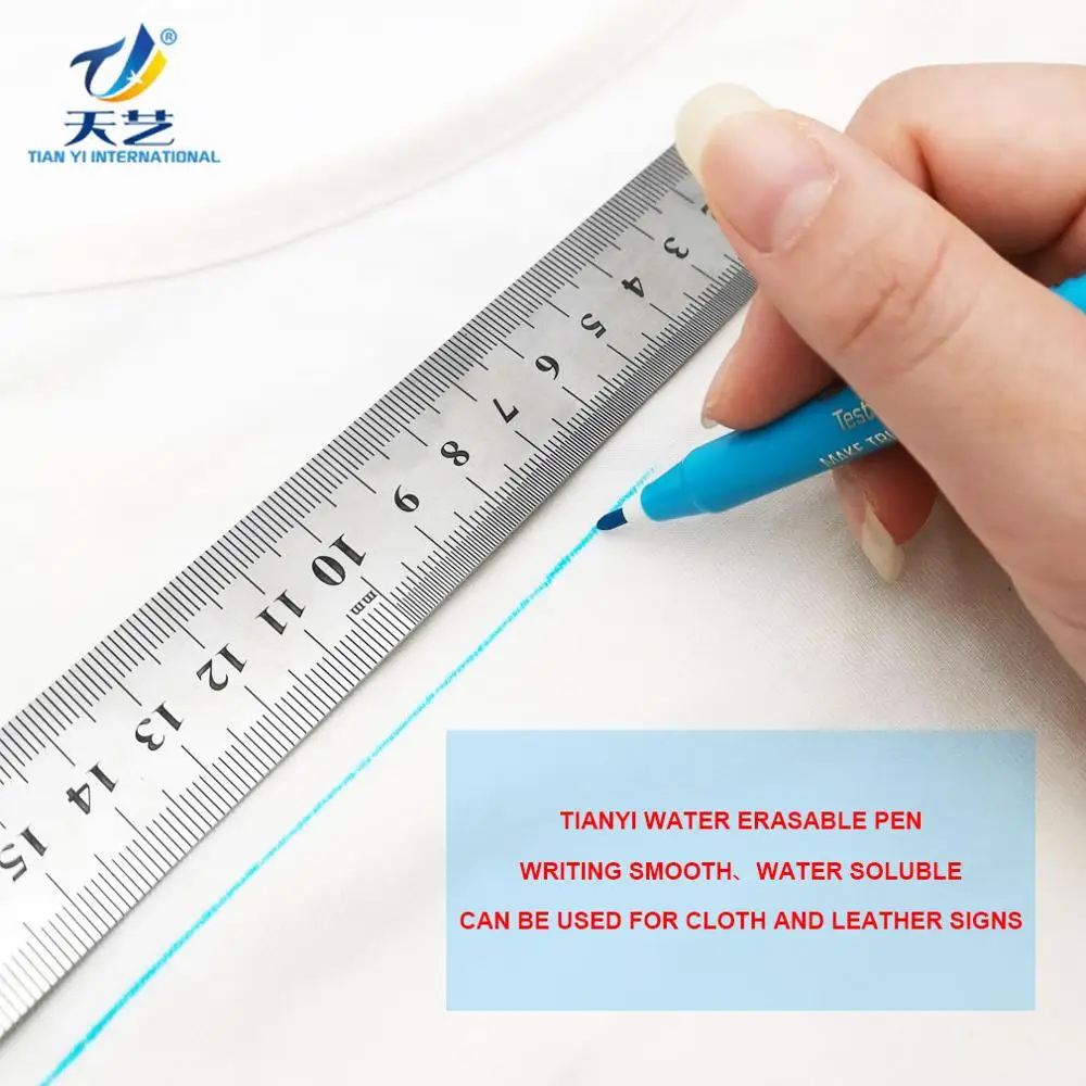 Air Erasable Fabric Marking Pen Disappearing Ink Makring Pen 6 Assorted Colors Fabric Marker Water Soluble Ink Pen for Embroider