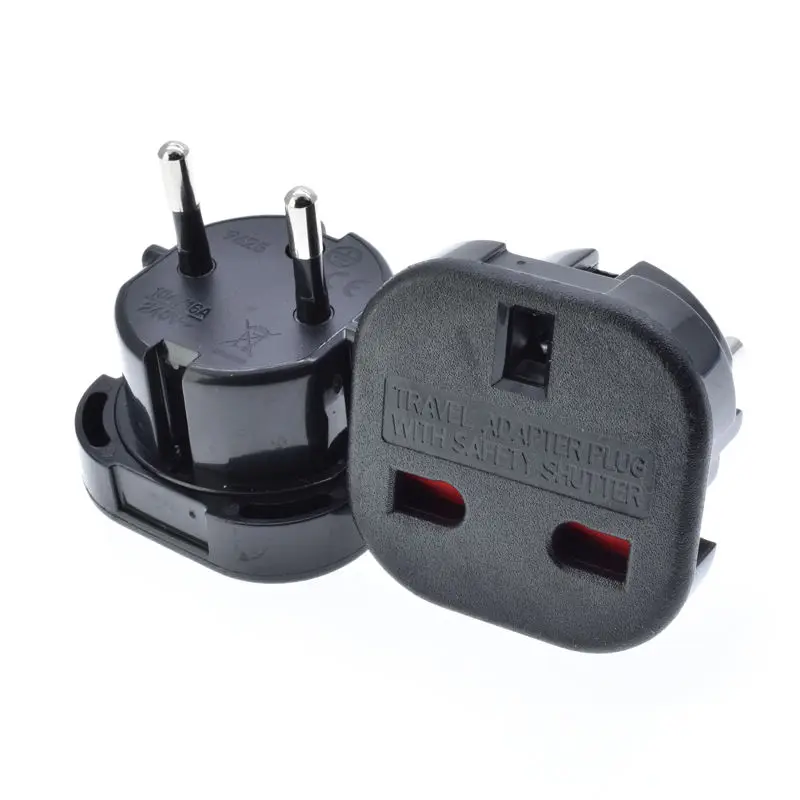 UK plug to European standard 2pin plug converter connector adapter