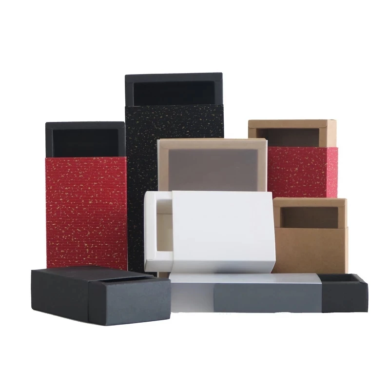 Custom Design Kraft Paper Cookie Candy Cake Gift Luxury PVC Window Display Acrylic Box