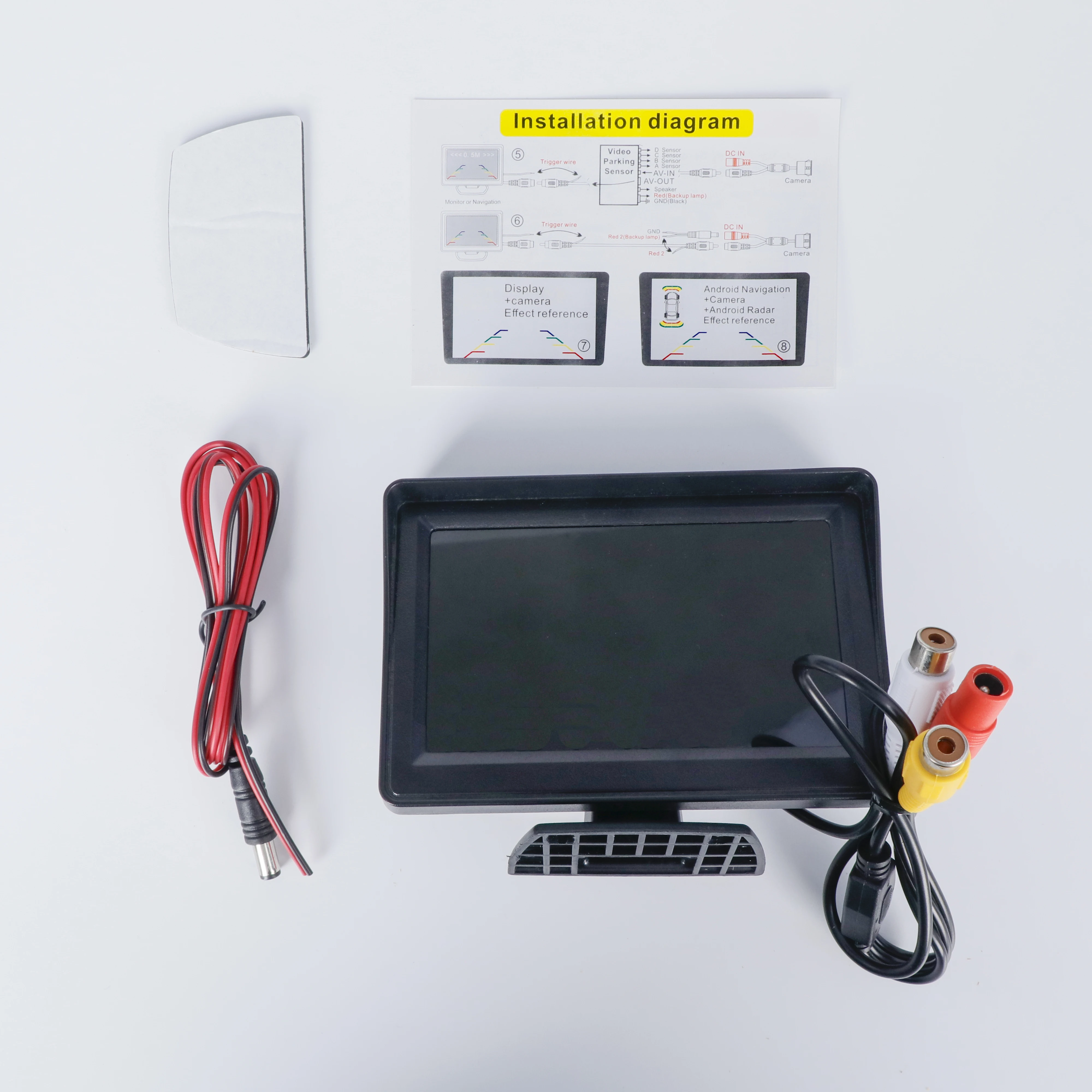 Factory Direct Supply Universal Car Rear View Reversing Image Dedicated Car Screen Monitor 4.3 Inch Hd Desktop Car Monitor