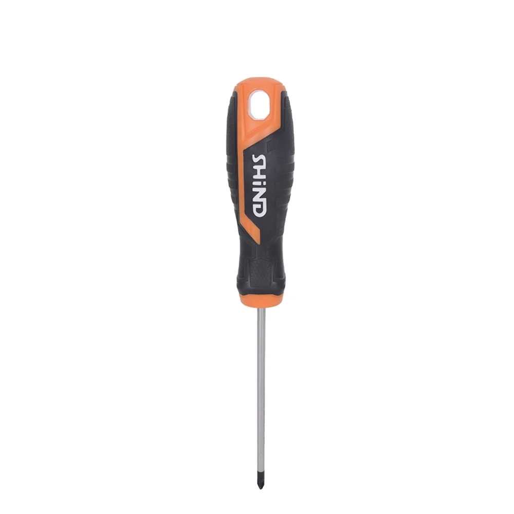 SHIND 94379-94380 Professional 4*100mm Chrome Vanadium Steel TPR Handle Phillips Slotted Magnetic Screwdriver