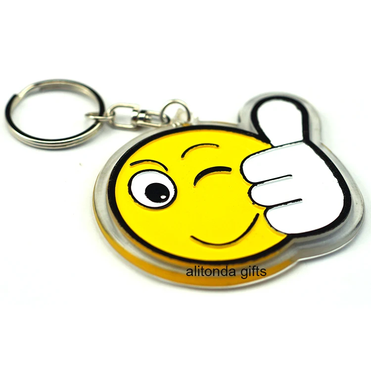 Personalize acrylic anime keychains custom cartoon different shape logo print blank acrylic keychains for promotional gifts