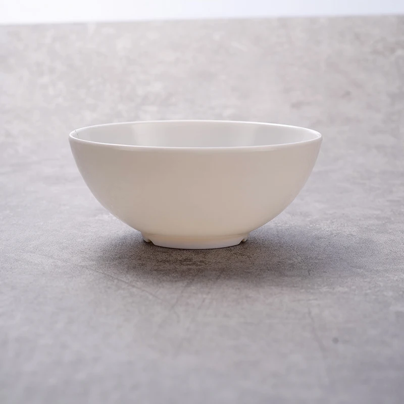 Lightweight Unbreakable 100% Melamine White Cereal/Soup/Salad Bowls for Restaurant Buffet Dining