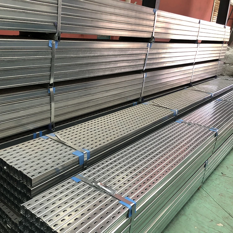 Galvanized Steel Strut Channel and Size 41X41mm/ 41X21mm With Welding Bending and Punching Service U Channel Steel