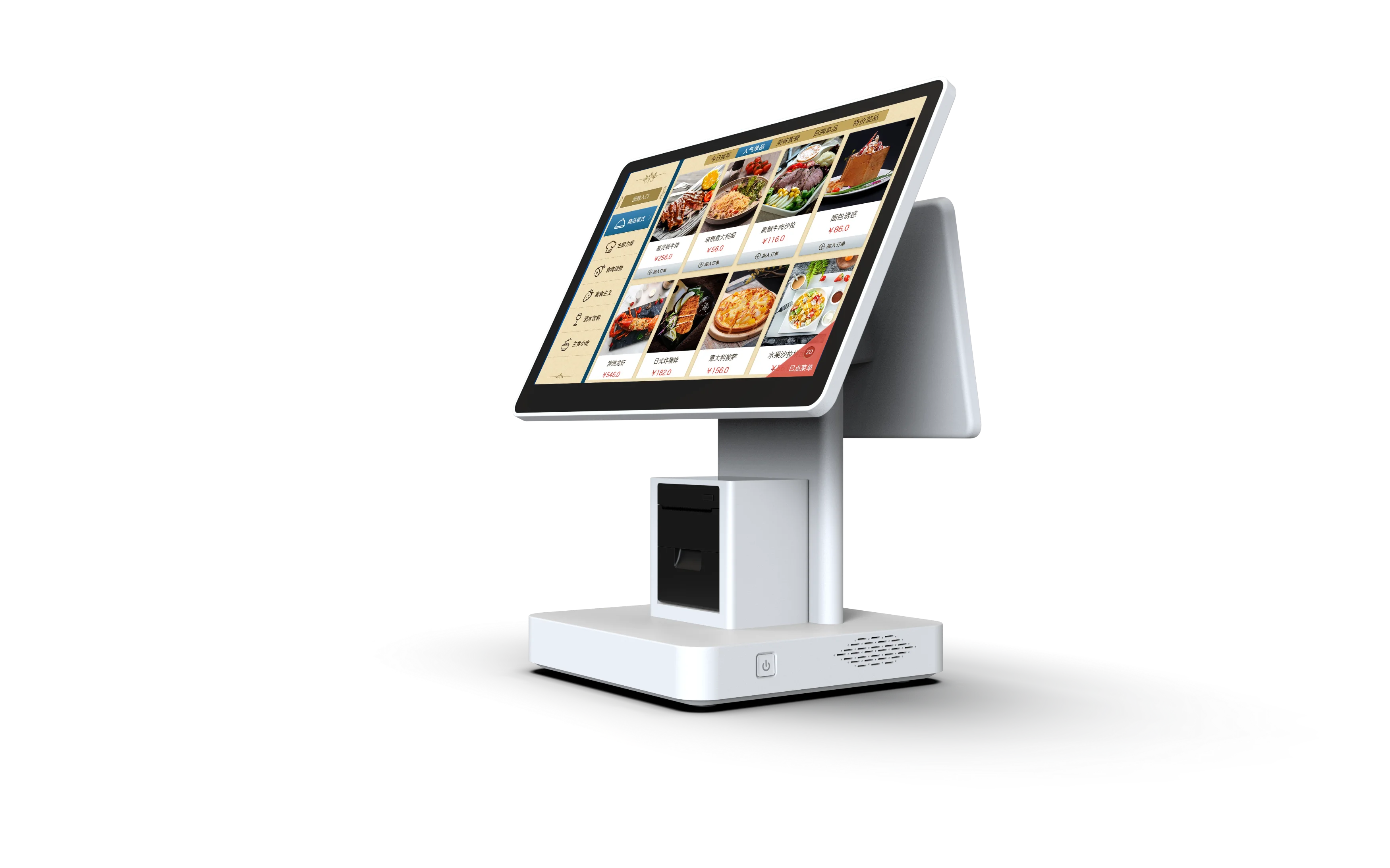 Эффективный 15 6-дюймовый i3-3110M Windows POS-Intel 58 мм Термопринтер двойной сенсорный экран 1366x768
