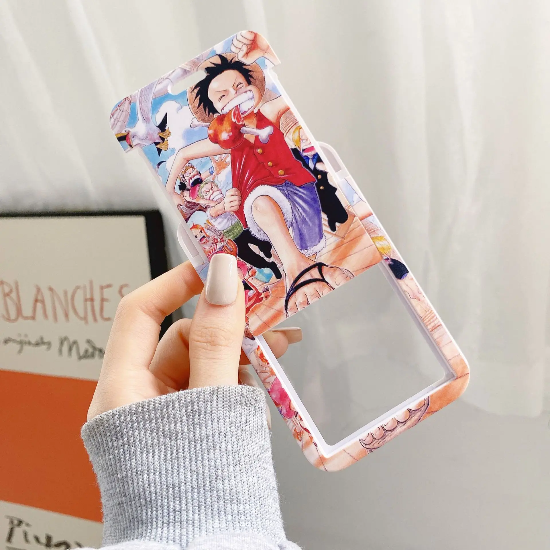 Wholesale Anime Luffy Chopper Zoro Card Holders Keychain Toy Cartoon ABS Student ID Card Bus Name Card Case Protect Card Sleeve