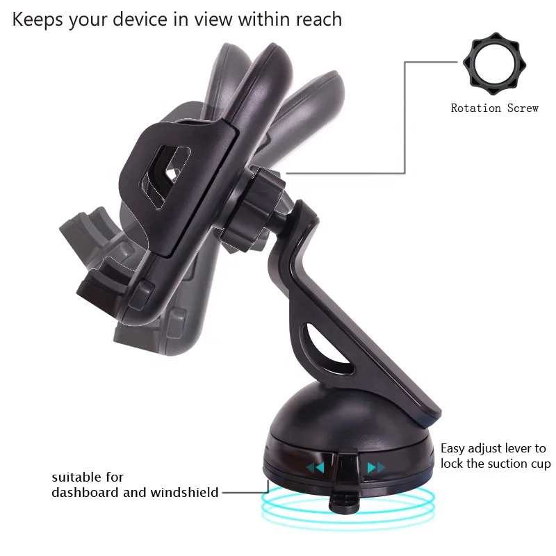 Car mobile phone bracket desktop air outlet dashboard suction cup type 360 degree rotating navigation car mobile phone bracket