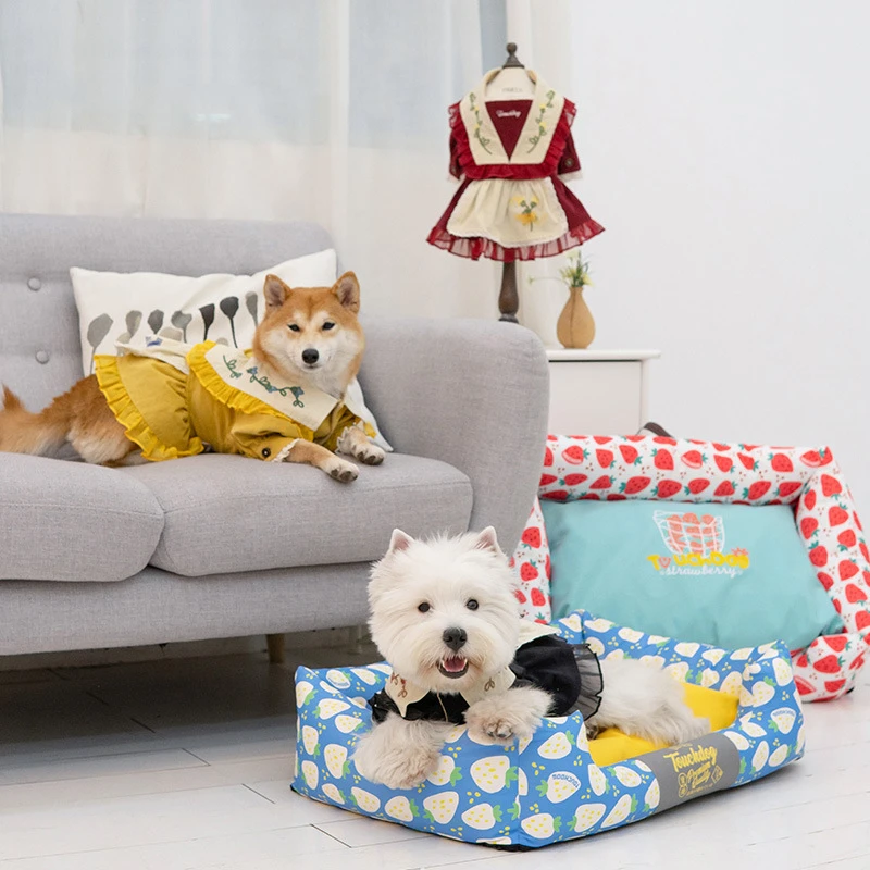 2021 Hot Sale Colorful Print Pet Cat Dog Bed Mats Washable Warm Kennels Cat Doghouse