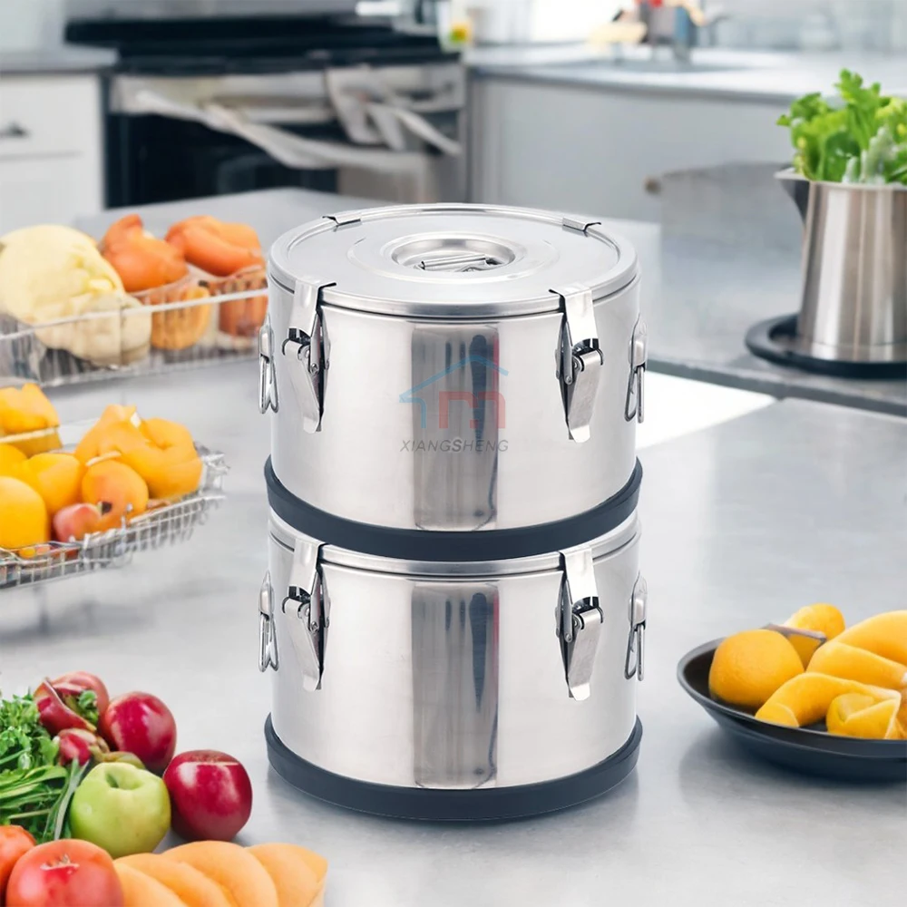 Xiangsheng Hight Quality Stainless Steel Insulation Bucket Warmer Thermos Containers Multi Size For Commercial Kitchen