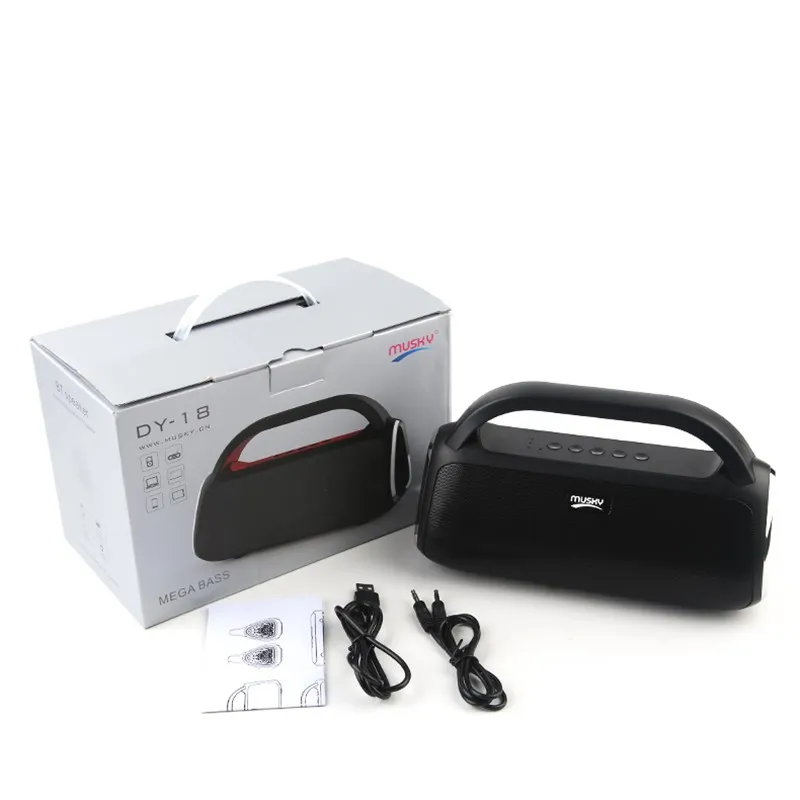 
MUSKY DY18 Super Bass Portable Mini Karaoke Waterproof Subwoofer Wireless TWS Blue tooth Computer Speaker with Microphone 