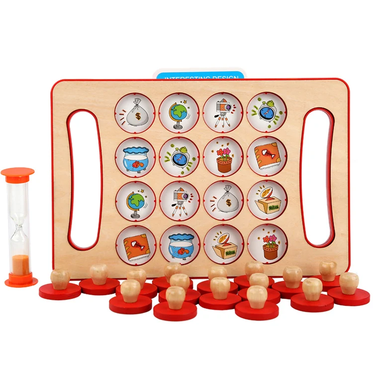 New Released Portable Diy Mathematic Memory  chess Game Toys set baby  brain Development Wooden Toys