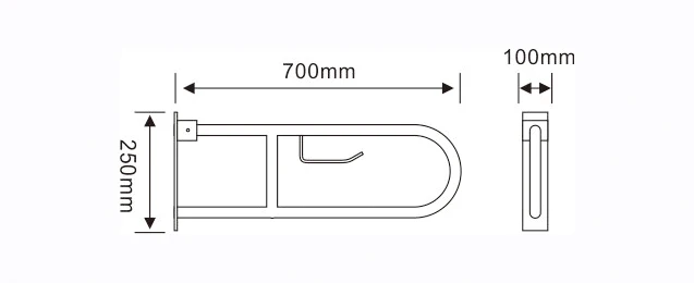Отель из нержавеющей стали анти-скольжения Туалет подлокотник железнодорожных аксессуары из нержавеющей стали U форма поручень для людей с ограниченными возможностями