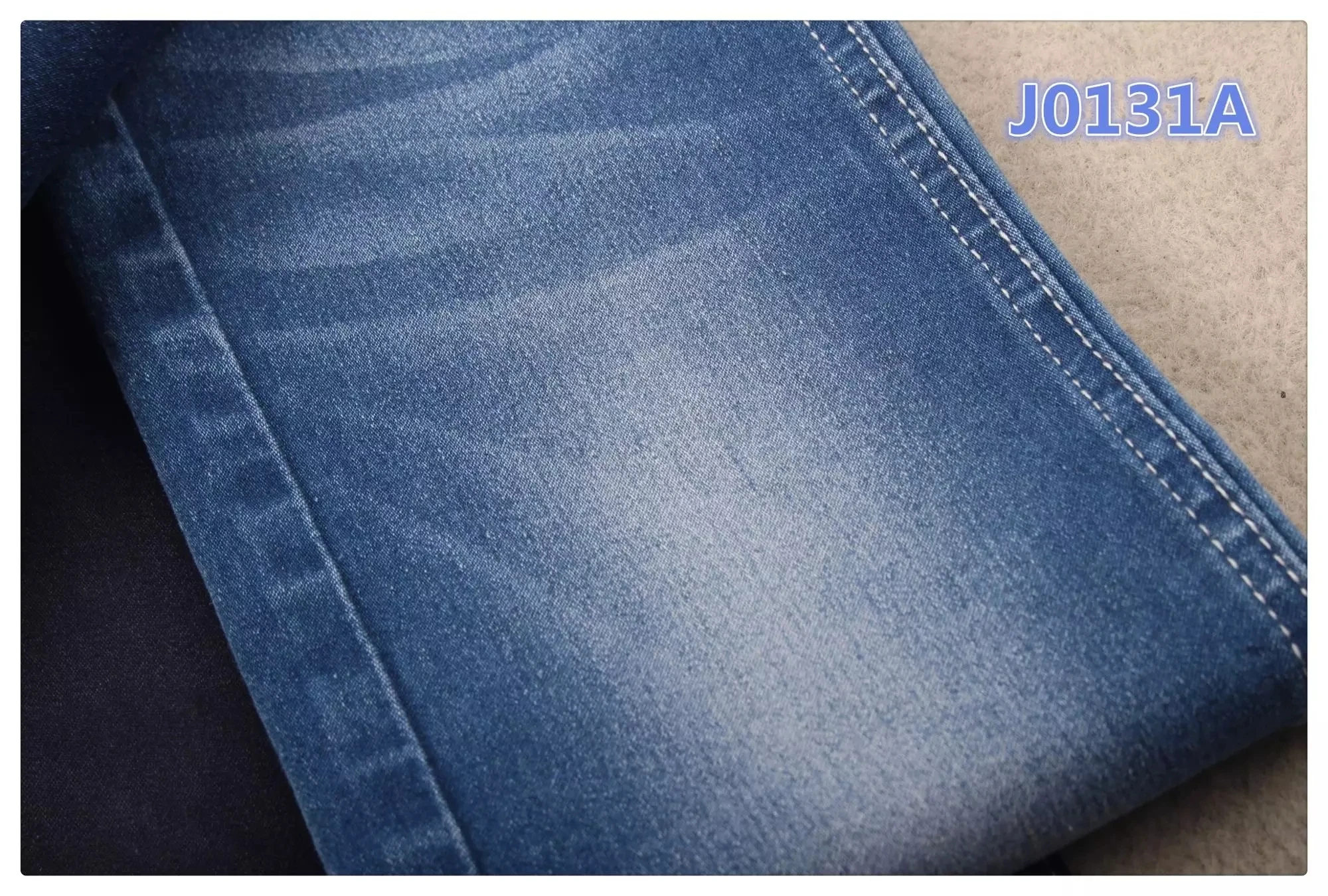 Hot sell cheap price satin polyester spandex denim fabric for women skinny