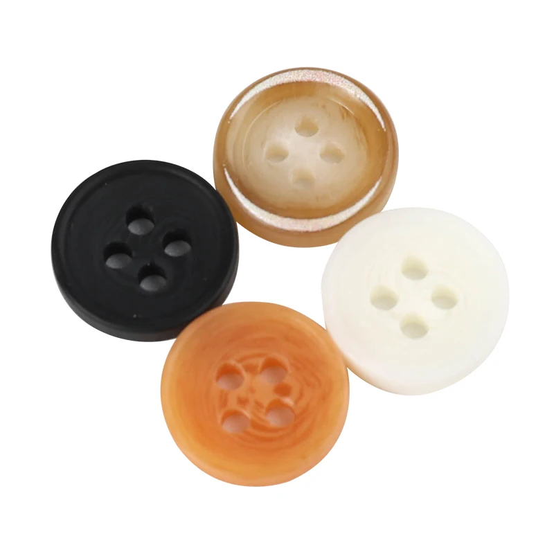 Factory direct sales shirt jacket leader mouth suit men and women 4-Holes Button resin buttons