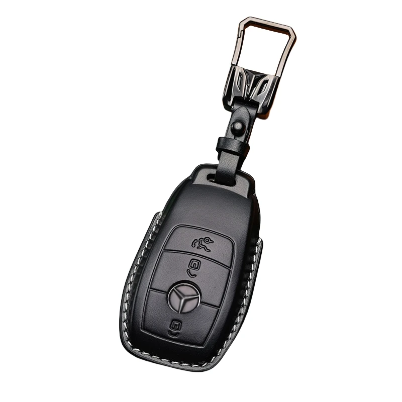 Прямая поставка подходящий чехол для ключей C/E/S class E300L/C260L/GLA200 Mercedes Ben из натуральной коровьей кожи Брелоки автомобилей