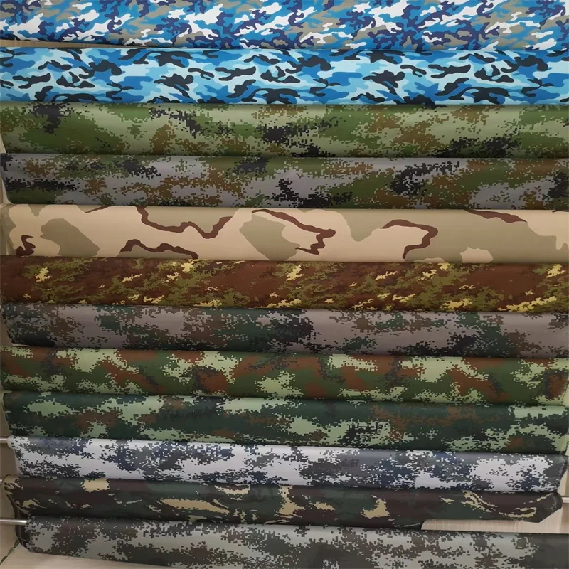 Polyester PVC Coated Camouflage Printing Oxford Fabrics