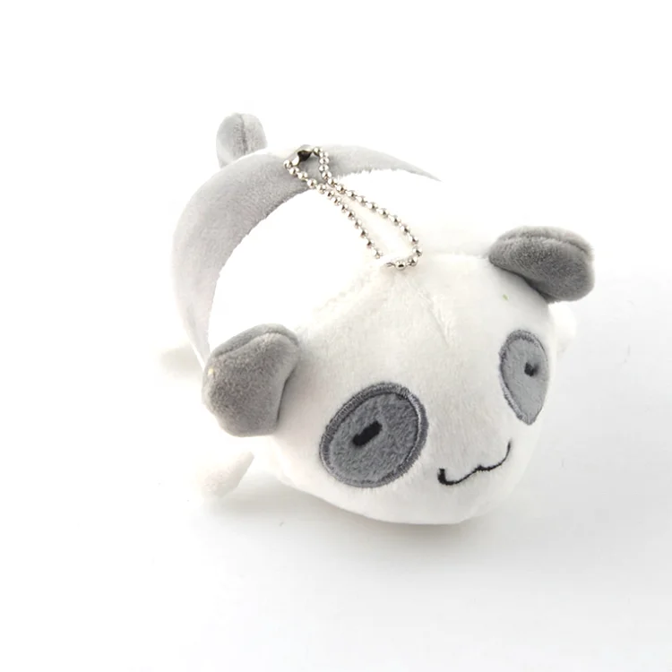 Custom small size cute plush keychains dog panda lion rabbit stuffed animal plush keychain toy