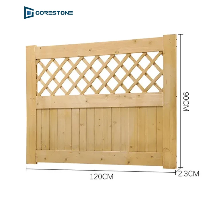 Lattice Top Wooden Garden Gate Pressure Treated Timber Pine Door Pedestrian Gate