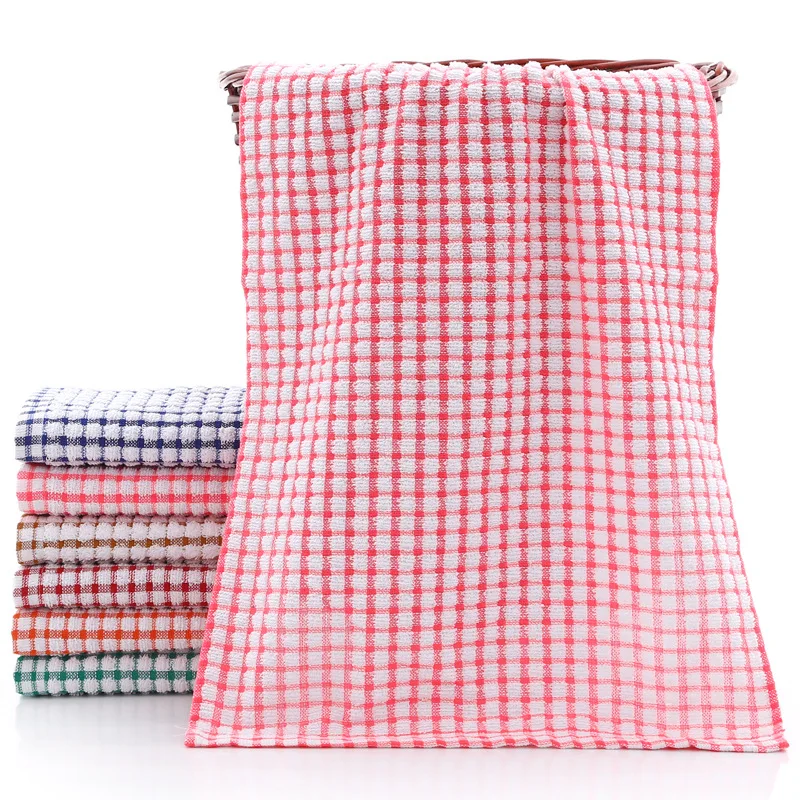 42*64 cm 75 gram/piece stock ready checked waffle terry dyed yarn cotton kitchen towel kitchen towel tea towel