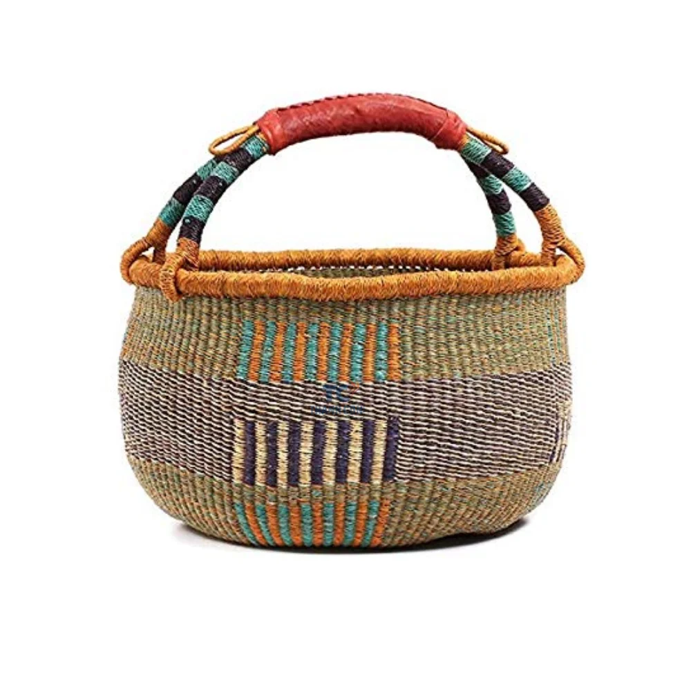 Wholesale Seagrass African bolga Natural Material bolga baskets seagrass natural color Vietnam basket