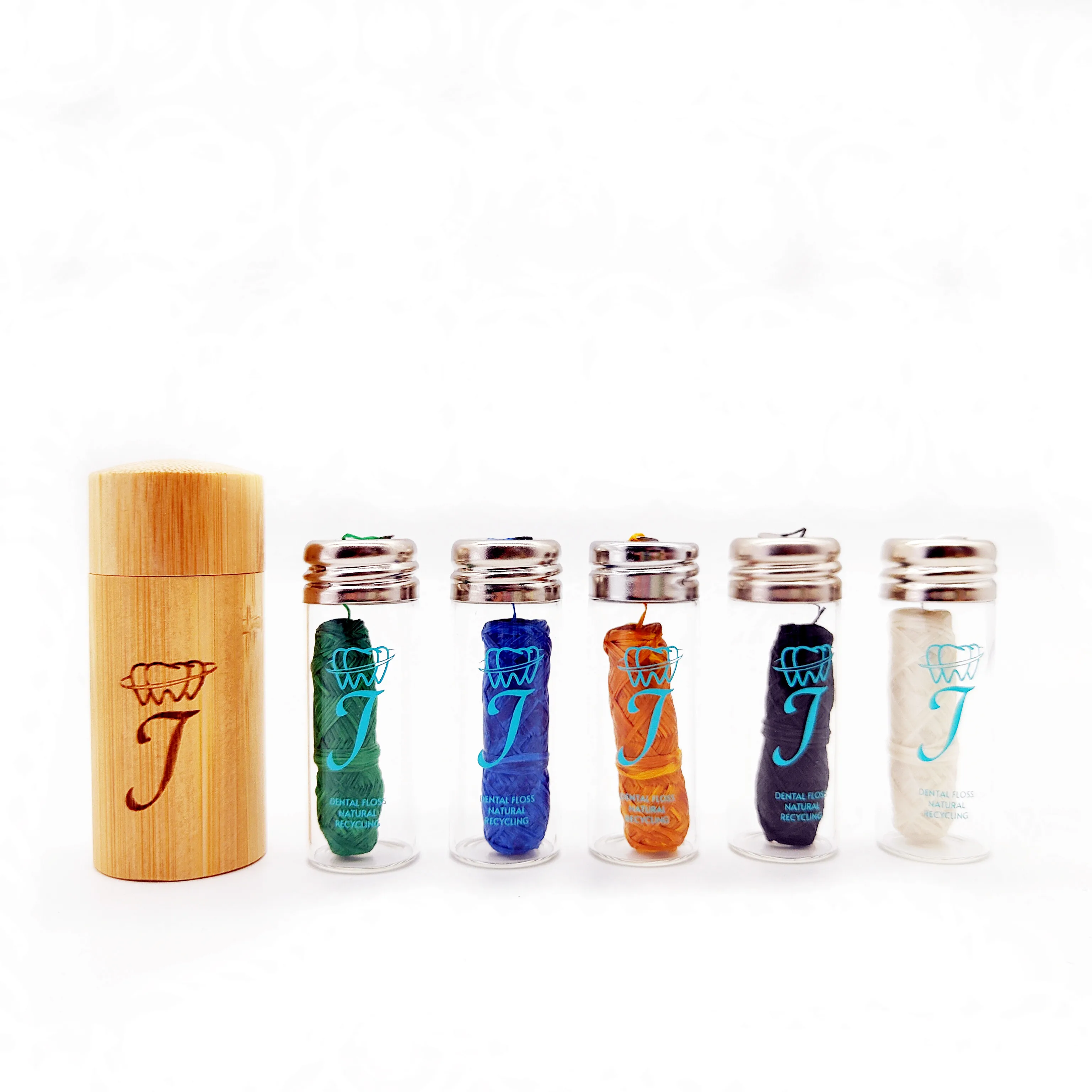 100% Biodegradable Plastic Free Pla Corn Dental Floss In Refillable Glass Bottle