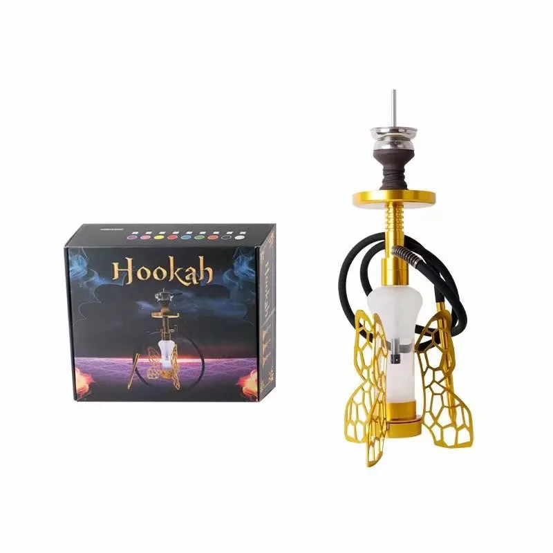 New Design Good Quality Acrylic Aluminum Shisha Custom Hookahs With Chicha Narguile Hose Pipe