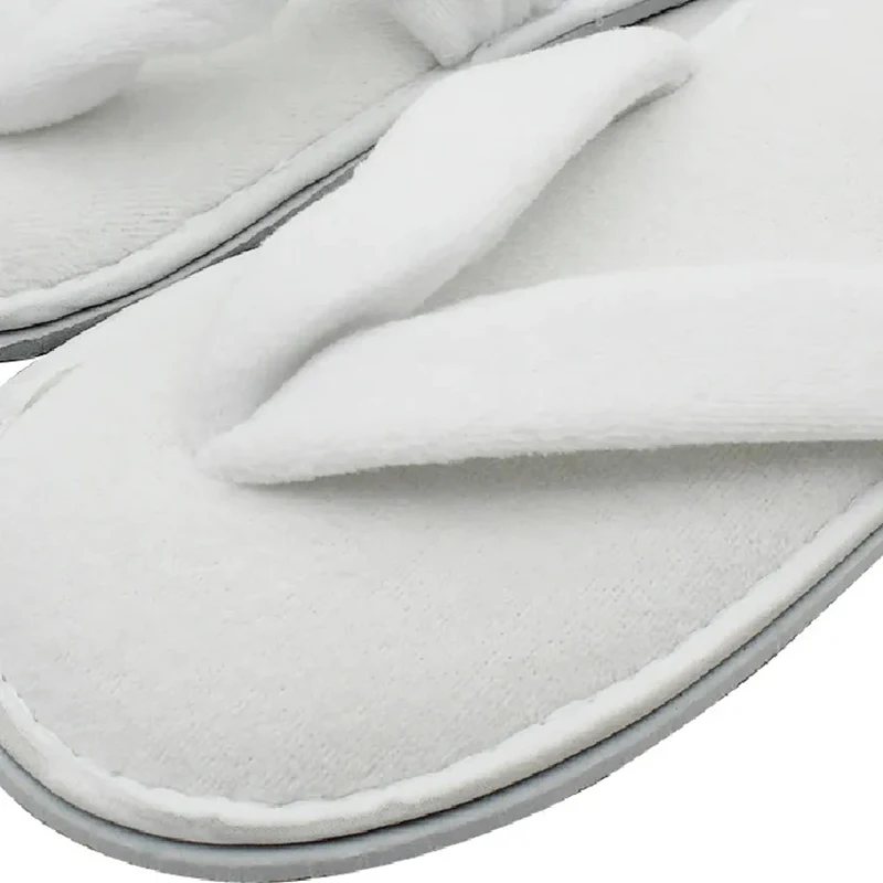 OEM Custom Logo Modern design luxury hotel room amenities slippers manufacturer plain nap cloth shoes disposable spa slippers