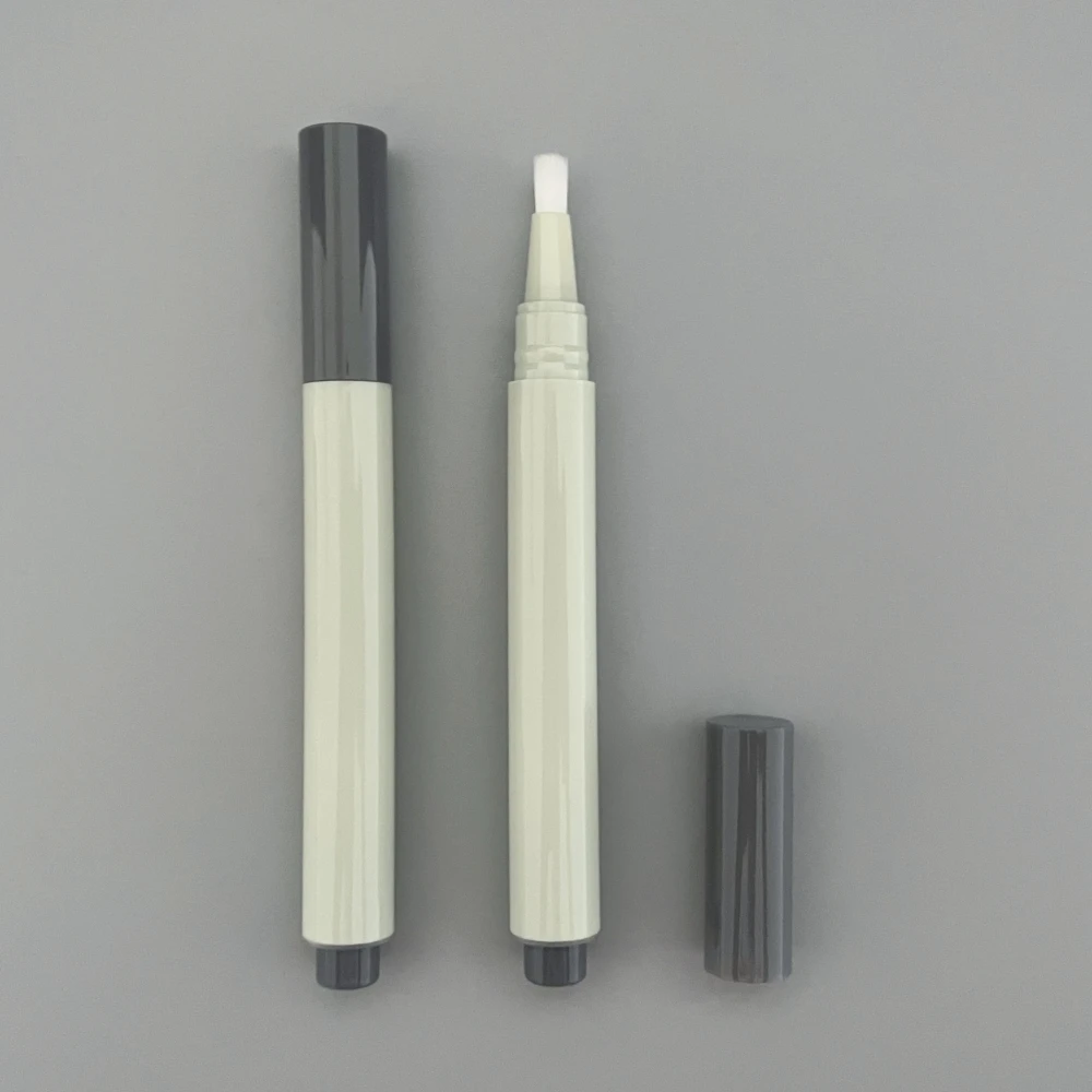 100pcs High Quality Injection green and grey 3ml Empty Cosmetic Click pen with Brush for Teeth Whitening Cuticle Oil pen tube