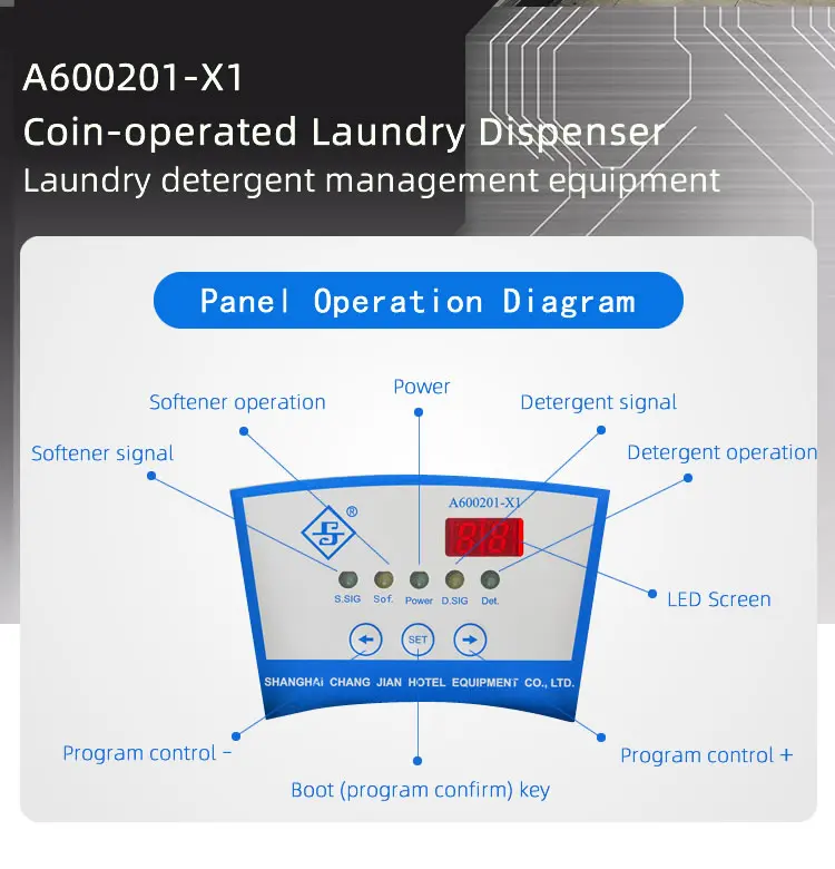 2024 New Design Coin operated Liquid Chemical Laundry Detergent Dispenser For Laundry Machine