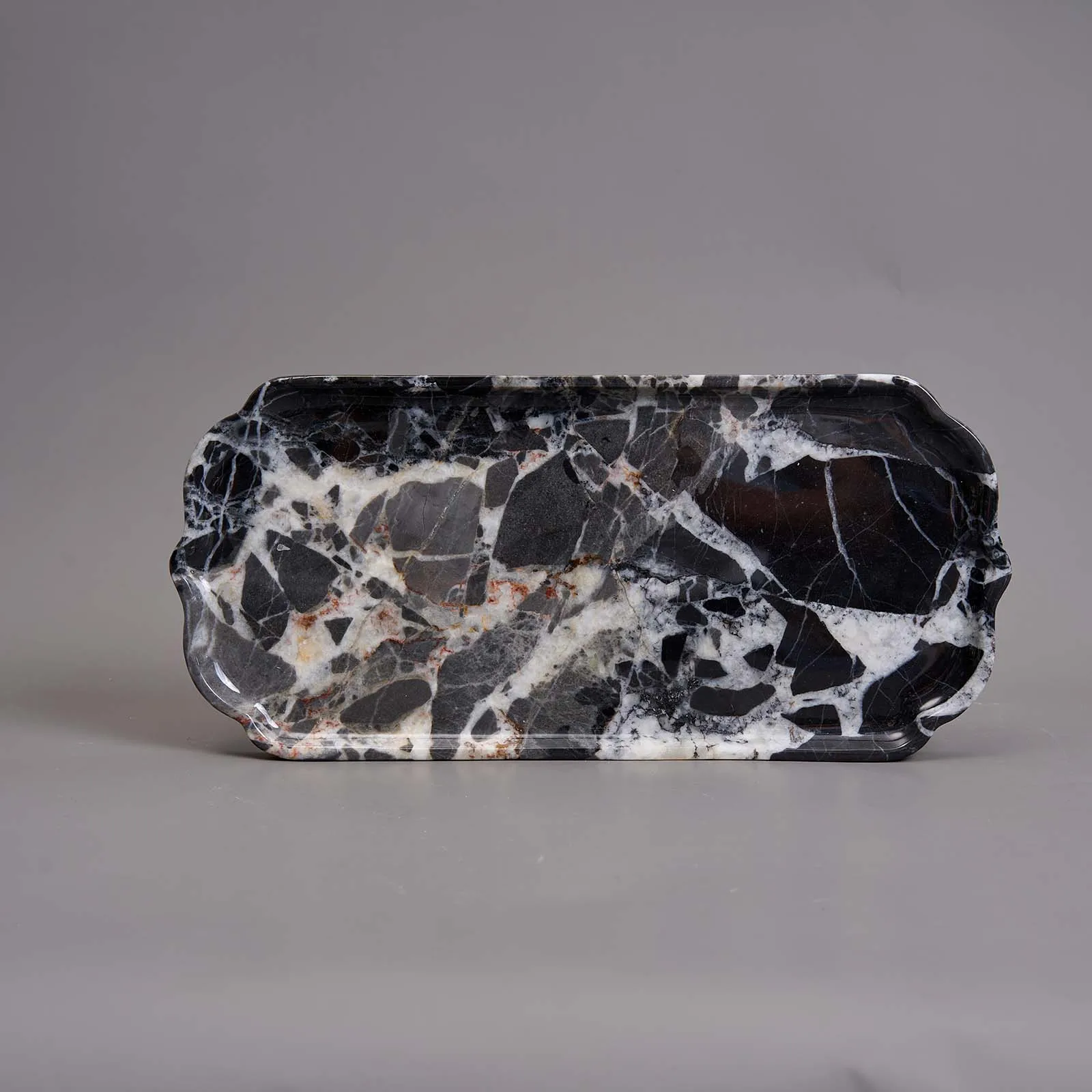 yinhe stone beauty natural marble stone Luxury tray plates sets dinnerware for food fruit decoration dinner plate tray