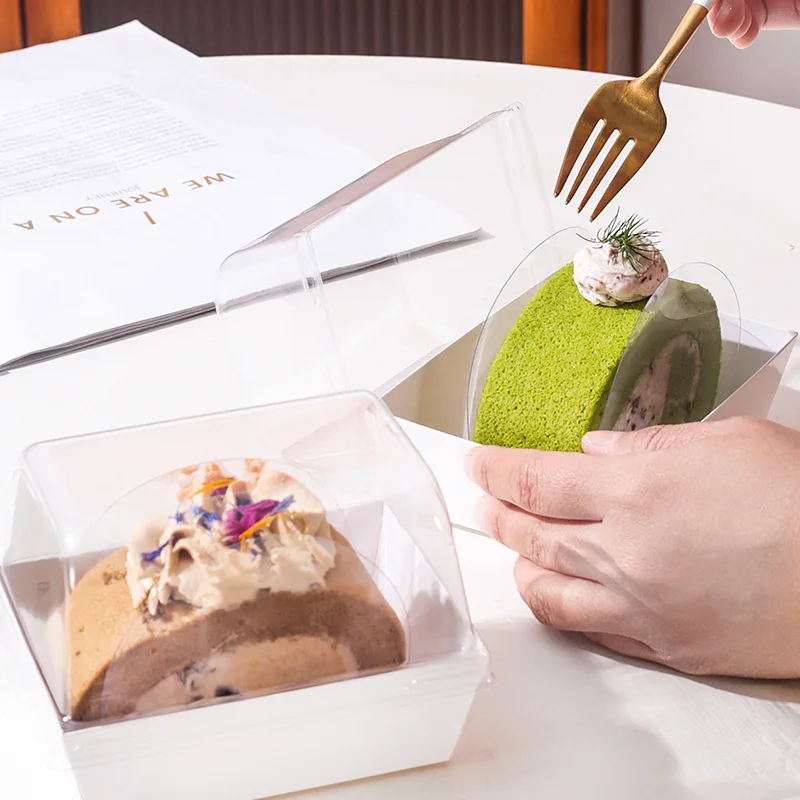 Wholesale Cake  Bread Bakery Food Packing Kraft Paper Packaging Sandwich Dessert Box With White Paper Bottom