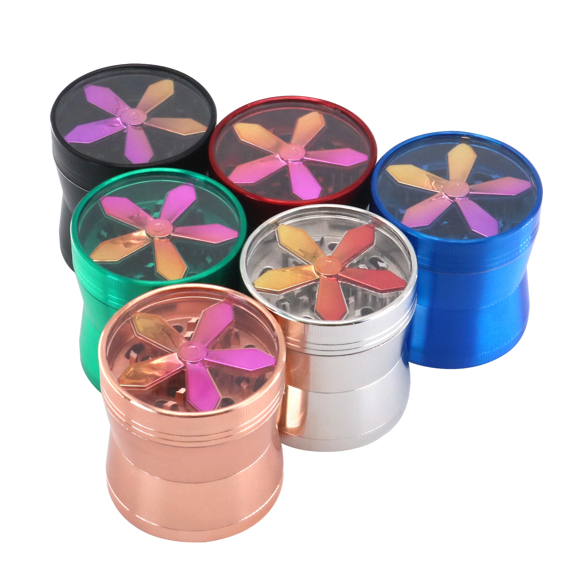 Colour Revolve Leaf Alloy Metal Tobacco Grinder for Herb Dry Spice Crusher Wholesale Lightweight Portable Herb Grinder