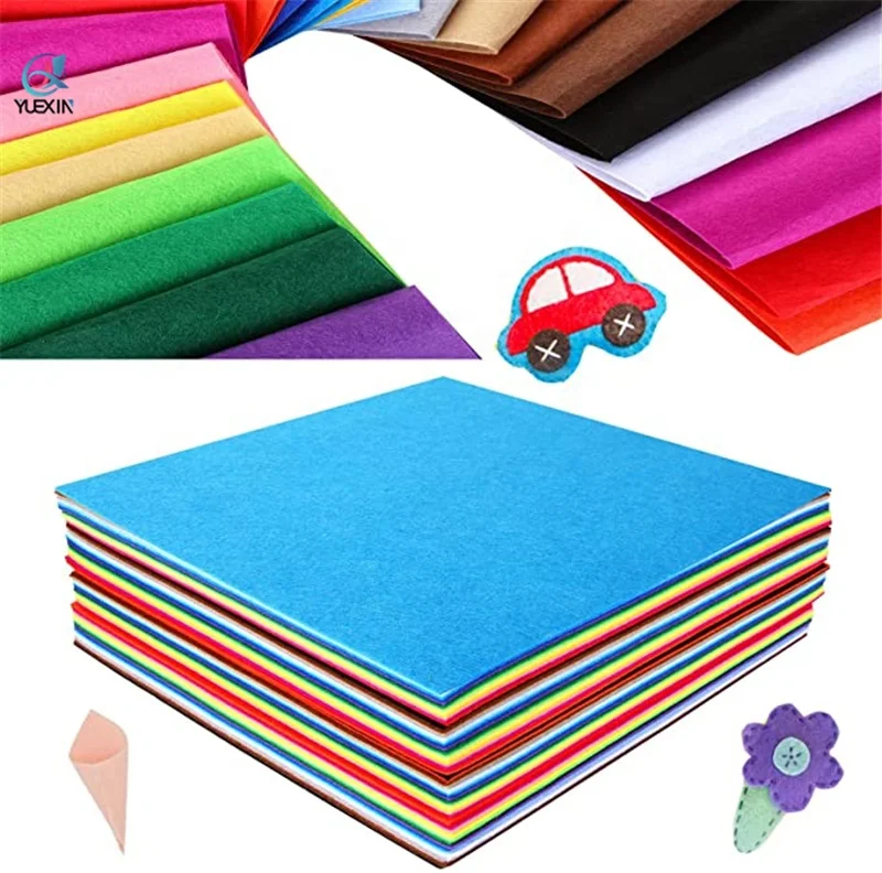 ECO-friendly soft polyester craft felt fabric with 40 unique colors in stock