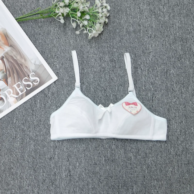 JUNXI 2022 Classic style Teenage Bras For Girls 100% cotton Breathable Seamless Underwear