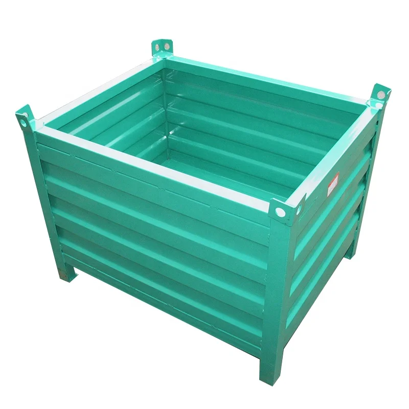 Peterack Warehouse Storage Steel Pallet Box Industry Folding Stacking Steel Container Heavy Duty Stillage Gitterbox