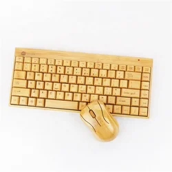 Wholesale hand make eco friendly custom wireless usb bamboo keyboard with mouse