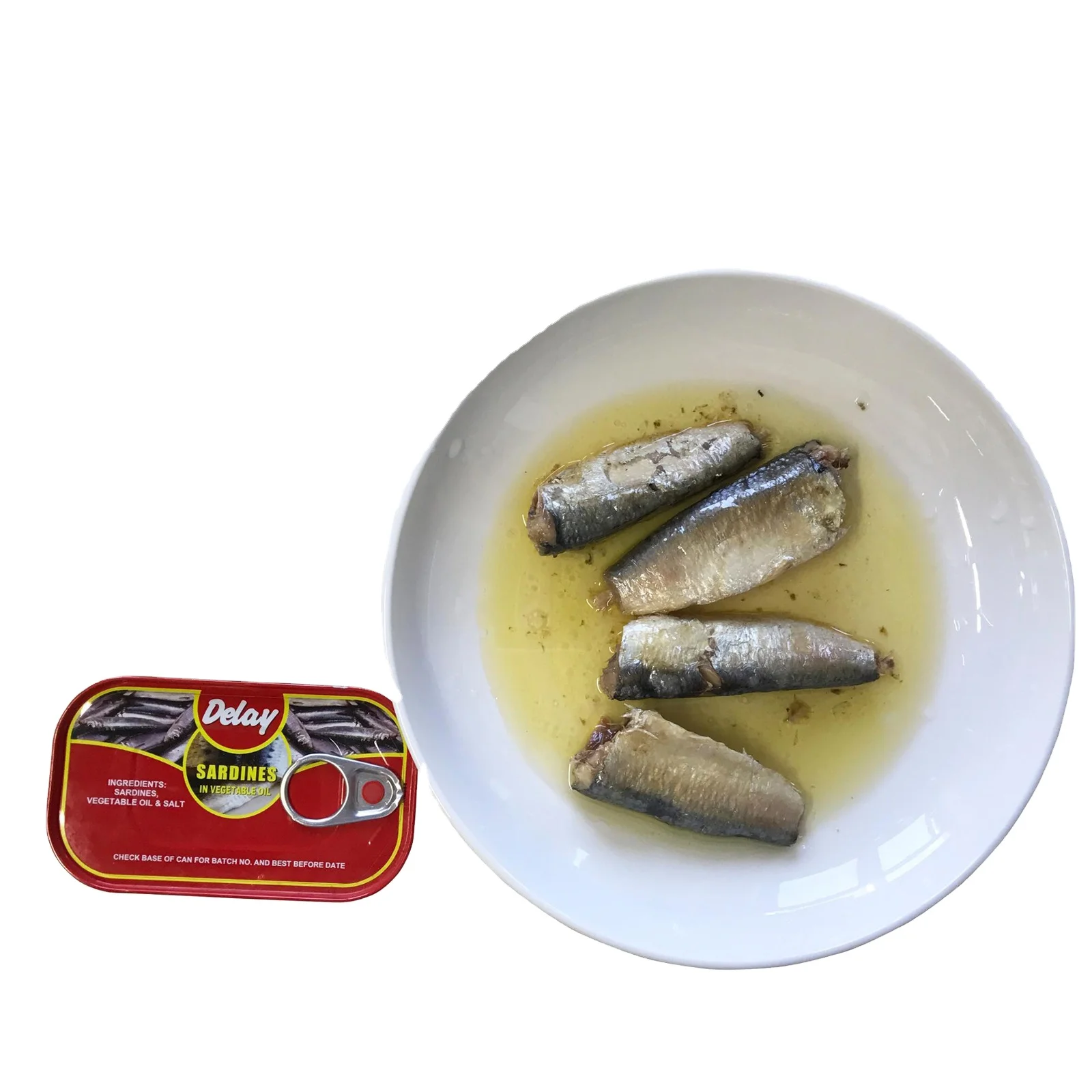 
Oval Club Can Size Canned Sardine In Vegetable Oil 50X125g 