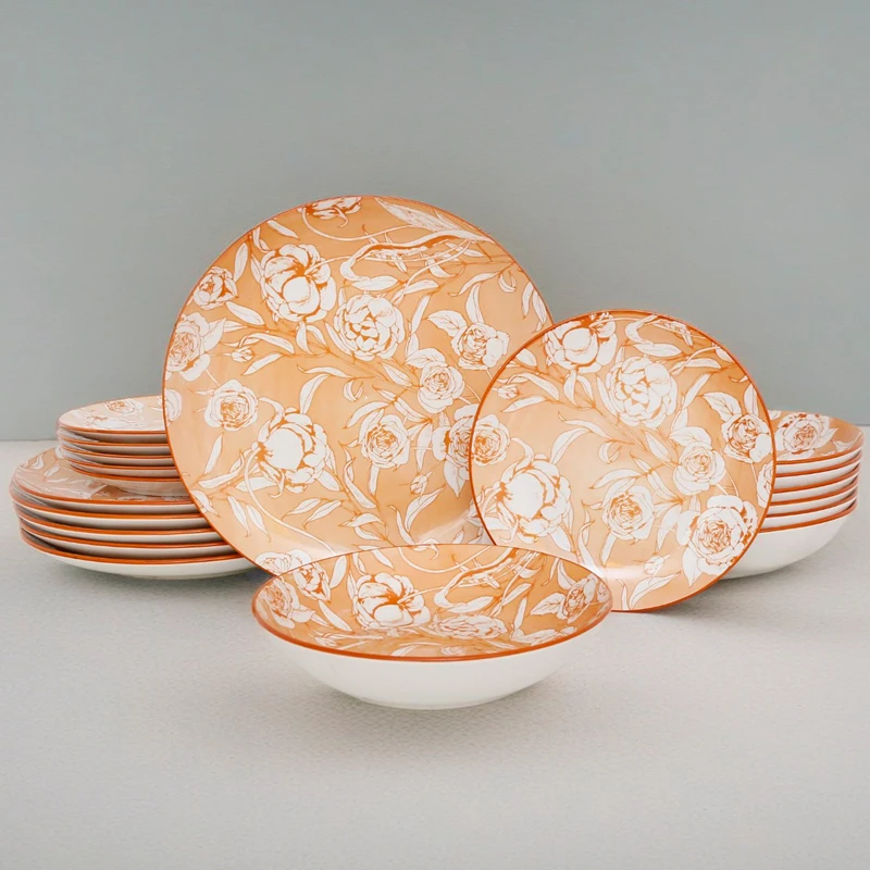 18pcs China Dinnerware Set OEM /ODM China Dinnerware Set Ceramic Porcelain China Dinnerware Set