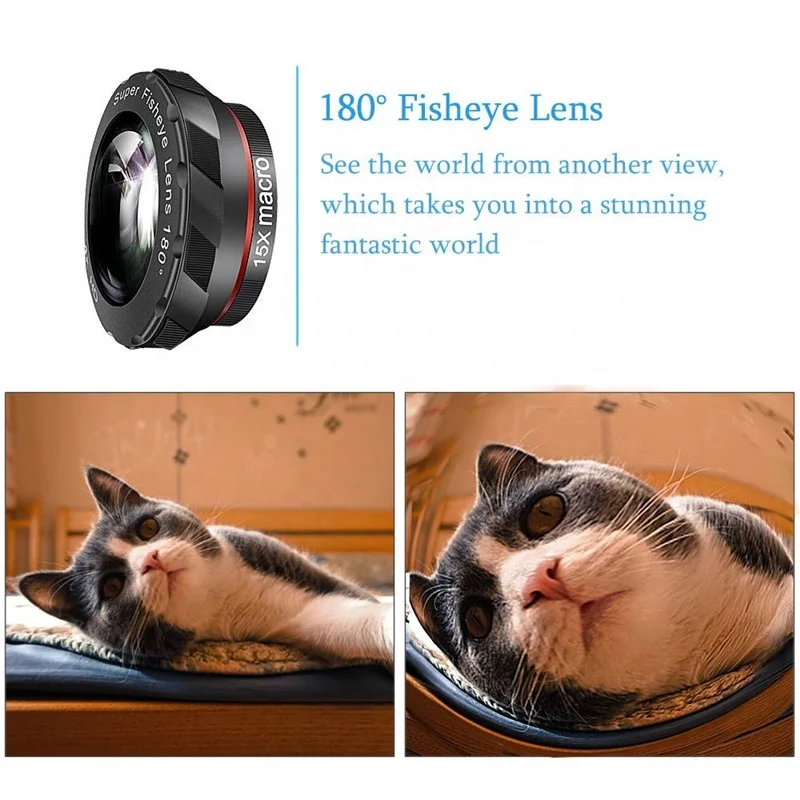 
Aipaxal 5 in 1 Phone Camera lens Kit 12X Vari-focal ZoomTelescope Telephoto Lens Mobile Phone Camera Lenses For iPhone 